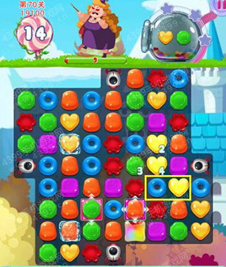 新葡萄娱乐app消消消第70关三星通关攻略